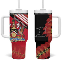 Trinidad and Tobago Tumbler With Handle Coat Of Arms With Chaconia Flower