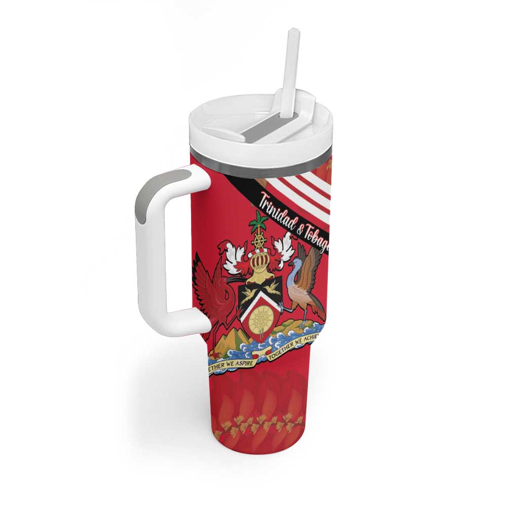 Trinidad and Tobago Tumbler With Handle Coat Of Arms With Chaconia Flower