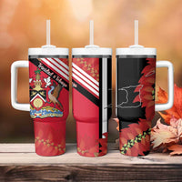 Trinidad and Tobago Tumbler With Handle Coat Of Arms With Chaconia Flower