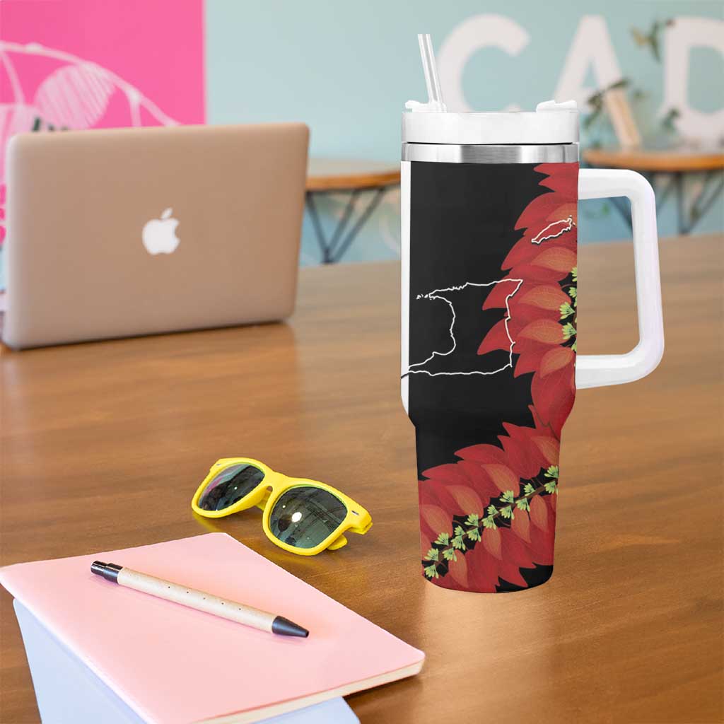 Trinidad and Tobago Tumbler With Handle Coat Of Arms With Chaconia Flower