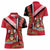 Trinidad and Tobago Women Polo Shirt Coat Of Arms With Chaconia Flower
