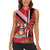 Trinidad and Tobago Women Sleeveless Polo Shirt Coat Of Arms With Chaconia Flower