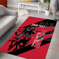 Custom Trinidad and Tobago Cricket Area Rug Come On Trinbago Knight Riders