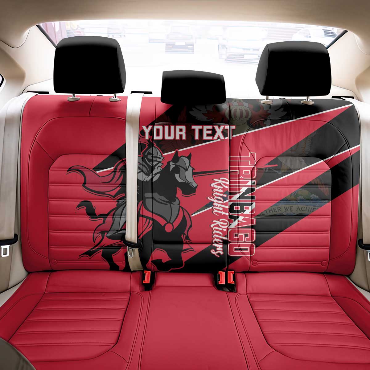 Custom Trinidad and Tobago Cricket Back Car Seat Cover Come On Trinbago Knight Riders