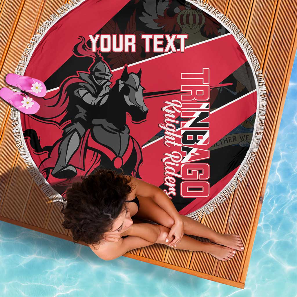 Custom Trinidad and Tobago Cricket Beach Blanket Come On Trinbago Knight Riders