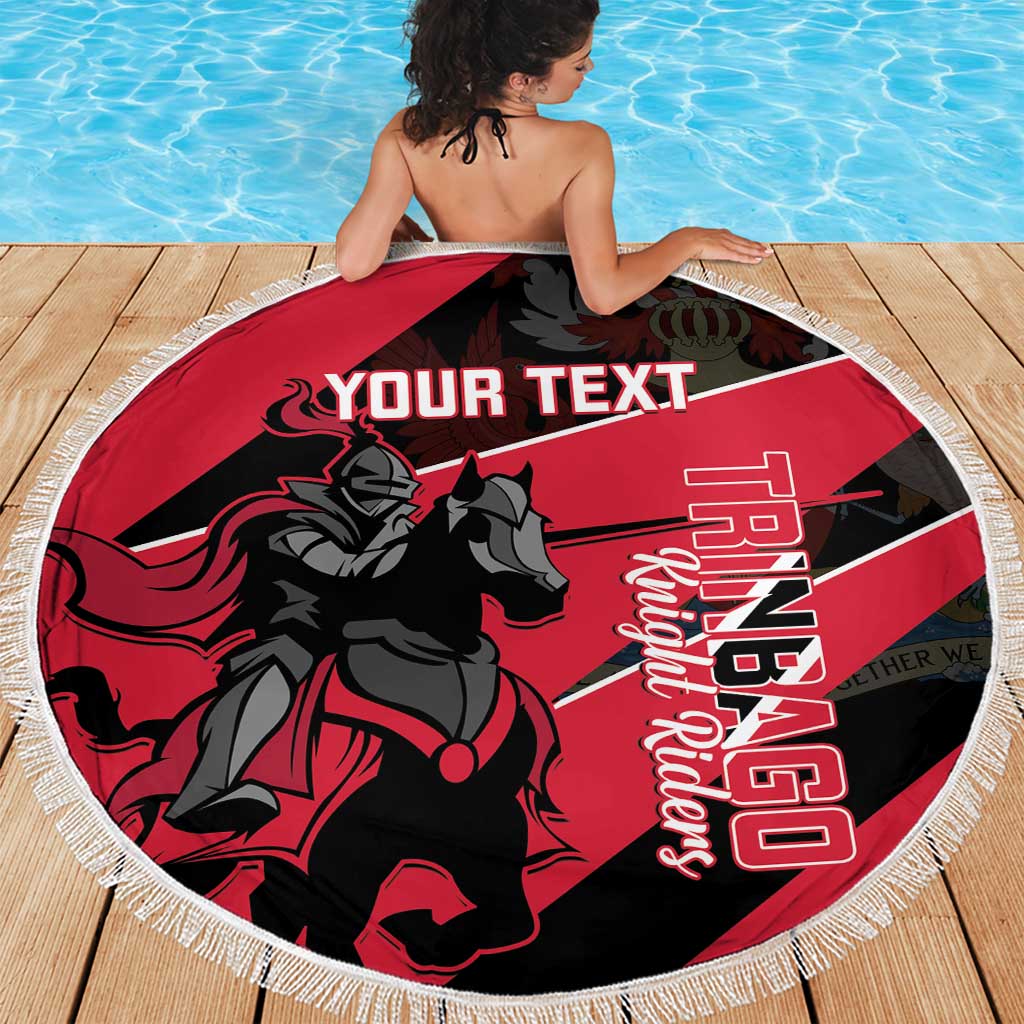 Custom Trinidad and Tobago Cricket Beach Blanket Come On Trinbago Knight Riders