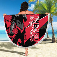 Custom Trinidad and Tobago Cricket Beach Blanket Come On Trinbago Knight Riders