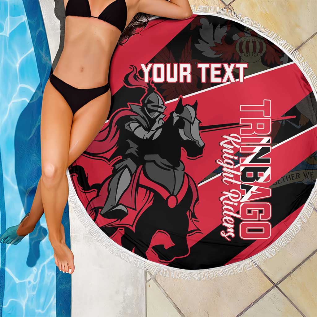 Custom Trinidad and Tobago Cricket Beach Blanket Come On Trinbago Knight Riders