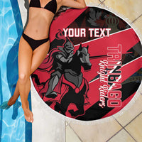 Custom Trinidad and Tobago Cricket Beach Blanket Come On Trinbago Knight Riders