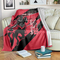 Custom Trinidad and Tobago Cricket Blanket Come On Trinbago Knight Riders