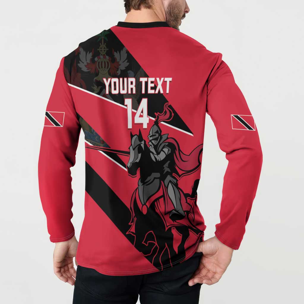 Custom Trinidad and Tobago Cricket Button Sweatshirt Come On Trinbago Knight Riders