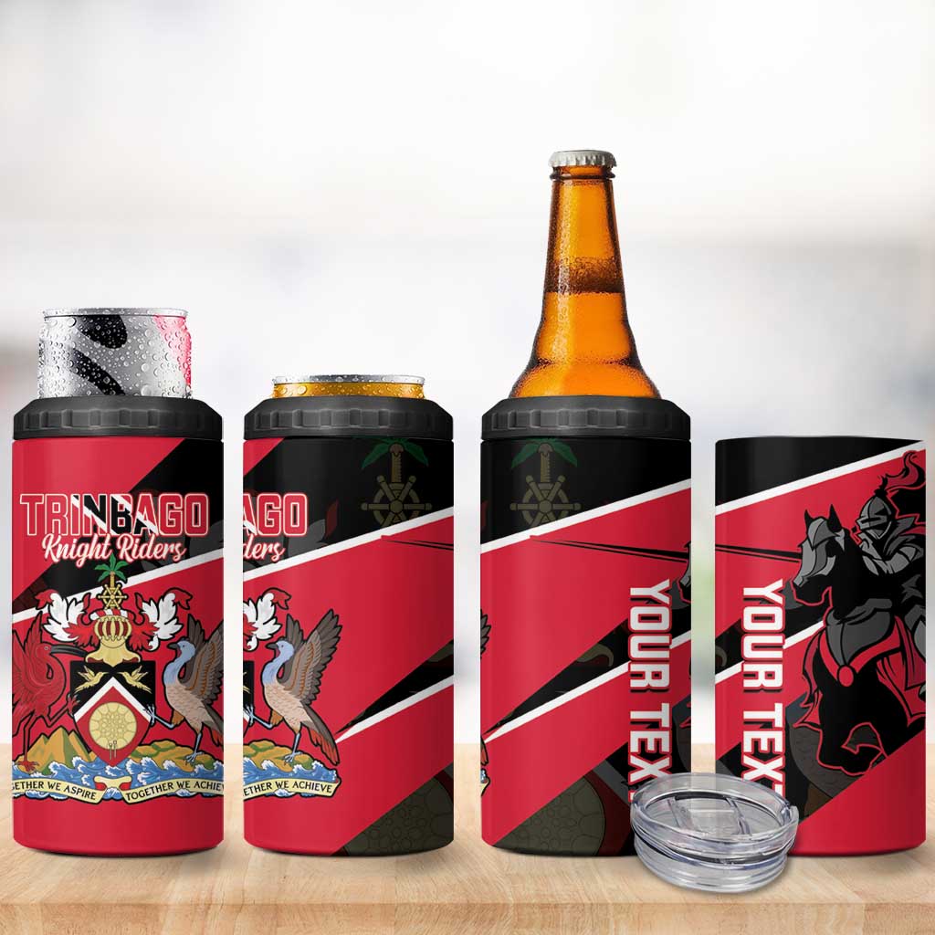 Custom Trinidad and Tobago Cricket 4 in 1 Can Cooler Tumbler Come On Trinbago Knight Riders