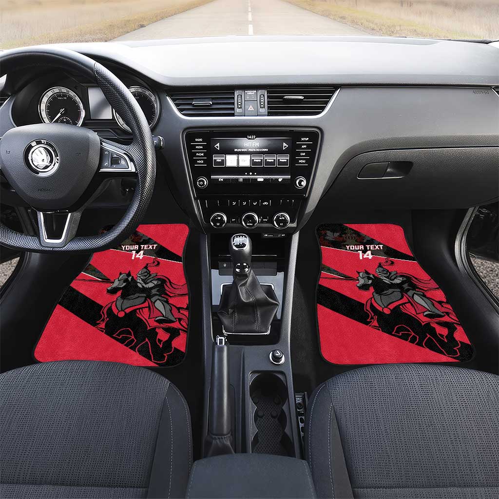 Custom Trinidad and Tobago Cricket Car Mats Come On Trinbago Knight Riders