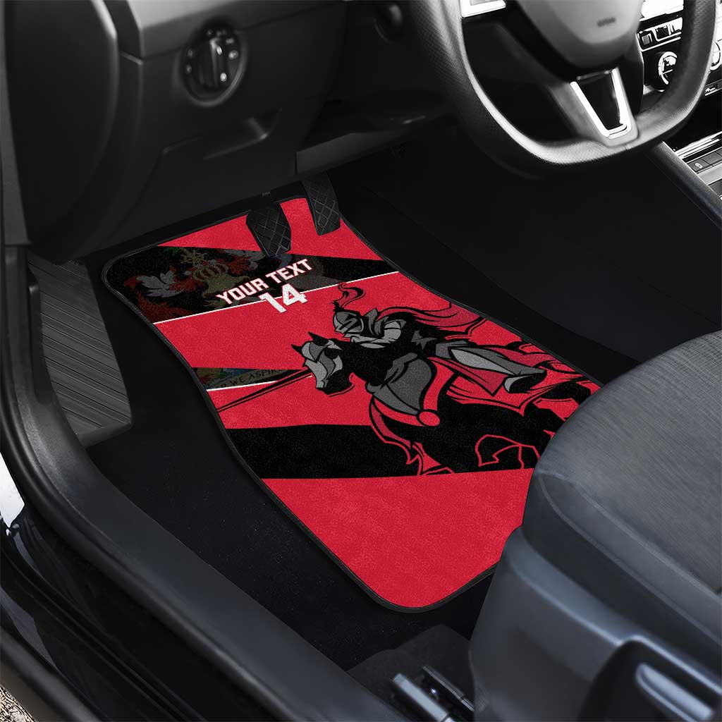 Custom Trinidad and Tobago Cricket Car Mats Come On Trinbago Knight Riders