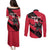 Custom Trinidad and Tobago Cricket Couples Matching Puletasi and Long Sleeve Button Shirt Come On Trinbago Knight Riders