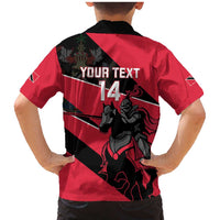 Custom Trinidad and Tobago Cricket Family Matching Mermaid Dress and Hawaiian Shirt Come On Trinbago Knight Riders