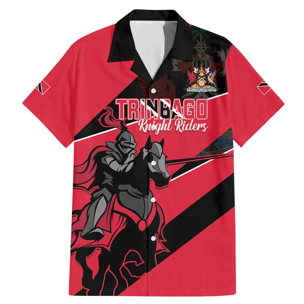 Custom Trinidad and Tobago Cricket Family Matching Mermaid Dress and Hawaiian Shirt Come On Trinbago Knight Riders
