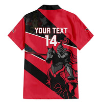 Custom Trinidad and Tobago Cricket Family Matching Mermaid Dress and Hawaiian Shirt Come On Trinbago Knight Riders