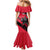 Custom Trinidad and Tobago Cricket Family Matching Mermaid Dress and Hawaiian Shirt Come On Trinbago Knight Riders