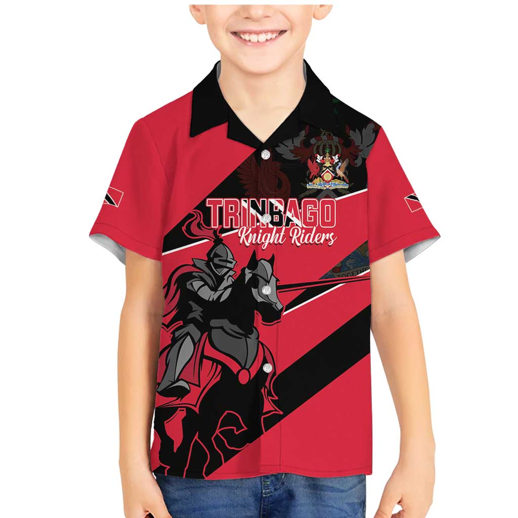 Custom Trinidad and Tobago Cricket Family Matching Mermaid Dress and Hawaiian Shirt Come On Trinbago Knight Riders