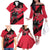 Custom Trinidad and Tobago Cricket Family Matching Off The Shoulder Long Sleeve Dress and Hawaiian Shirt Come On Trinbago Knight Riders