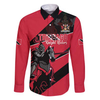 Custom Trinidad and Tobago Cricket Family Matching Off The Shoulder Long Sleeve Dress and Hawaiian Shirt Come On Trinbago Knight Riders