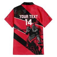 Custom Trinidad and Tobago Cricket Family Matching Off Shoulder Maxi Dress and Hawaiian Shirt Come On Trinbago Knight Riders