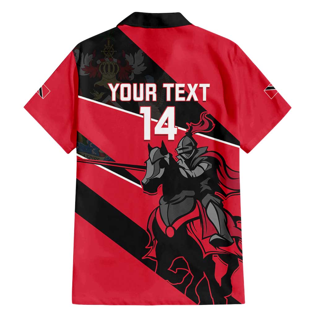 Custom Trinidad and Tobago Cricket Family Matching Tank Maxi Dress and Hawaiian Shirt Come On Trinbago Knight Riders