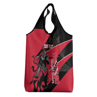 Custom Trinidad and Tobago Cricket Grocery Bag Come On Trinbago Knight Riders