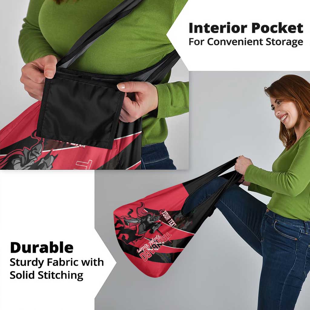 Custom Trinidad and Tobago Cricket Grocery Bag Come On Trinbago Knight Riders