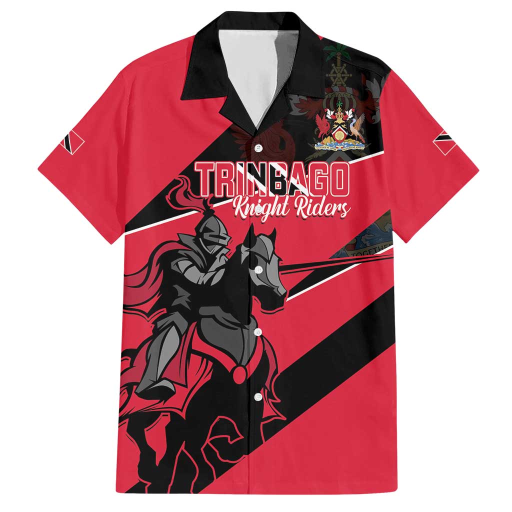 Custom Trinidad and Tobago Cricket Hawaiian Shirt Come On Trinbago Knight Riders