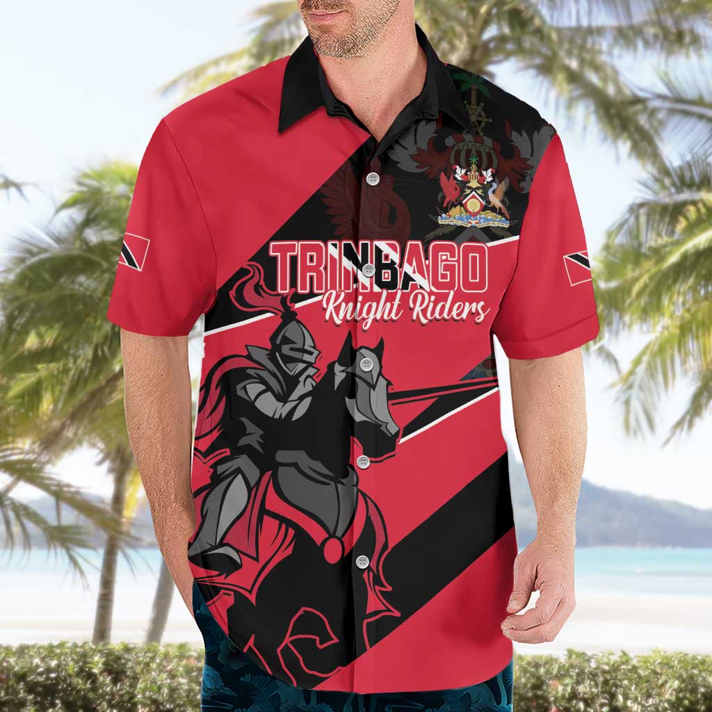 Custom Trinidad and Tobago Cricket Hawaiian Shirt Come On Trinbago Knight Riders