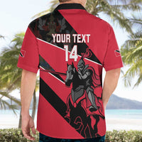 Custom Trinidad and Tobago Cricket Hawaiian Shirt Come On Trinbago Knight Riders