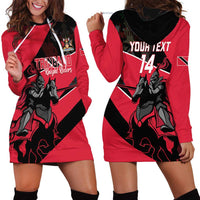 Custom Trinidad and Tobago Cricket Hoodie Dress Come On Trinbago Knight Riders