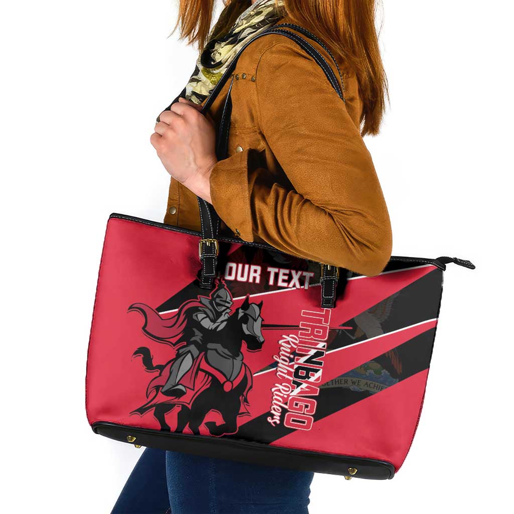 Custom Trinidad and Tobago Cricket Leather Tote Bag Come On Trinbago Knight Riders