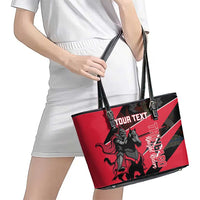 Custom Trinidad and Tobago Cricket Leather Tote Bag Come On Trinbago Knight Riders