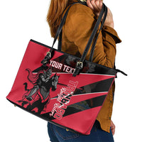 Custom Trinidad and Tobago Cricket Leather Tote Bag Come On Trinbago Knight Riders