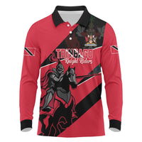 Custom Trinidad and Tobago Cricket Long Sleeve Polo Shirt Come On Trinbago Knight Riders