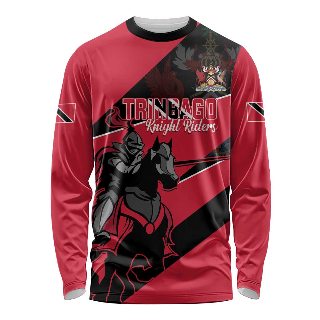 Custom Trinidad and Tobago Cricket Long Sleeve Shirt Come On Trinbago Knight Riders