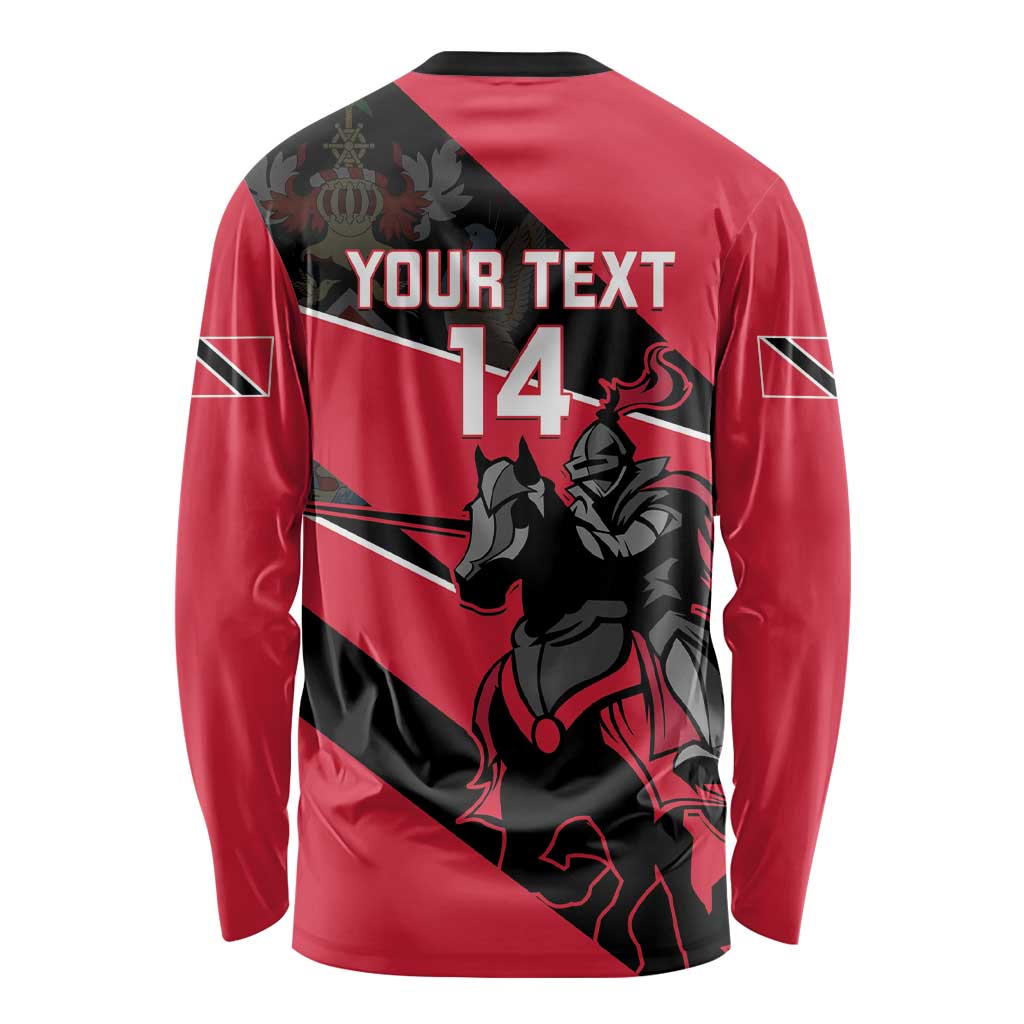 Custom Trinidad and Tobago Cricket Long Sleeve Shirt Come On Trinbago Knight Riders