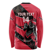 Custom Trinidad and Tobago Cricket Long Sleeve Shirt Come On Trinbago Knight Riders