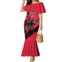 Custom Trinidad and Tobago Cricket Mermaid Dress Come On Trinbago Knight Riders