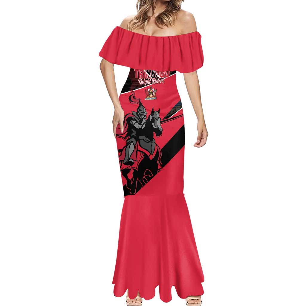 Custom Trinidad and Tobago Cricket Mermaid Dress Come On Trinbago Knight Riders