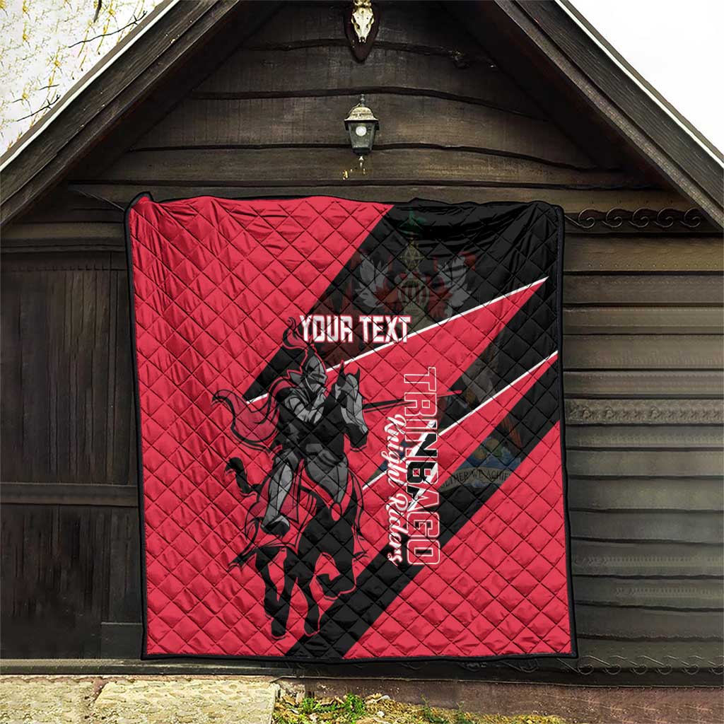 Custom Trinidad and Tobago Cricket Quilt Come On Trinbago Knight Riders