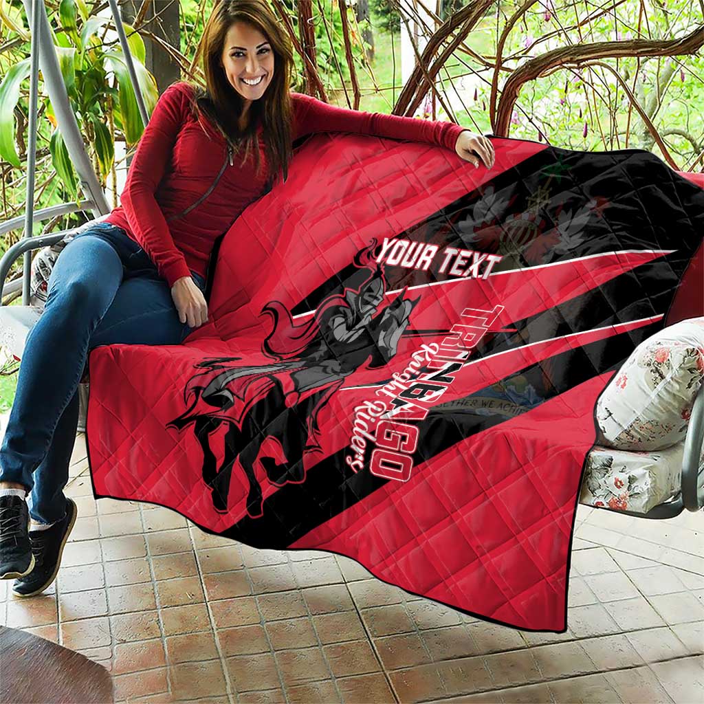 Custom Trinidad and Tobago Cricket Quilt Come On Trinbago Knight Riders