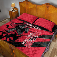 Custom Trinidad and Tobago Cricket Quilt Bed Set Come On Trinbago Knight Riders