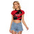 Custom Trinidad and Tobago Cricket Raglan Cropped T Shirt Come On Trinbago Knight Riders