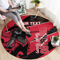Custom Trinidad and Tobago Cricket Round Carpet Come On Trinbago Knight Riders