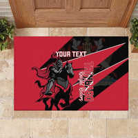 Custom Trinidad and Tobago Cricket Rubber Doormat Come On Trinbago Knight Riders