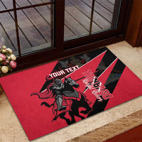 Custom Trinidad and Tobago Cricket Rubber Doormat Come On Trinbago Knight Riders